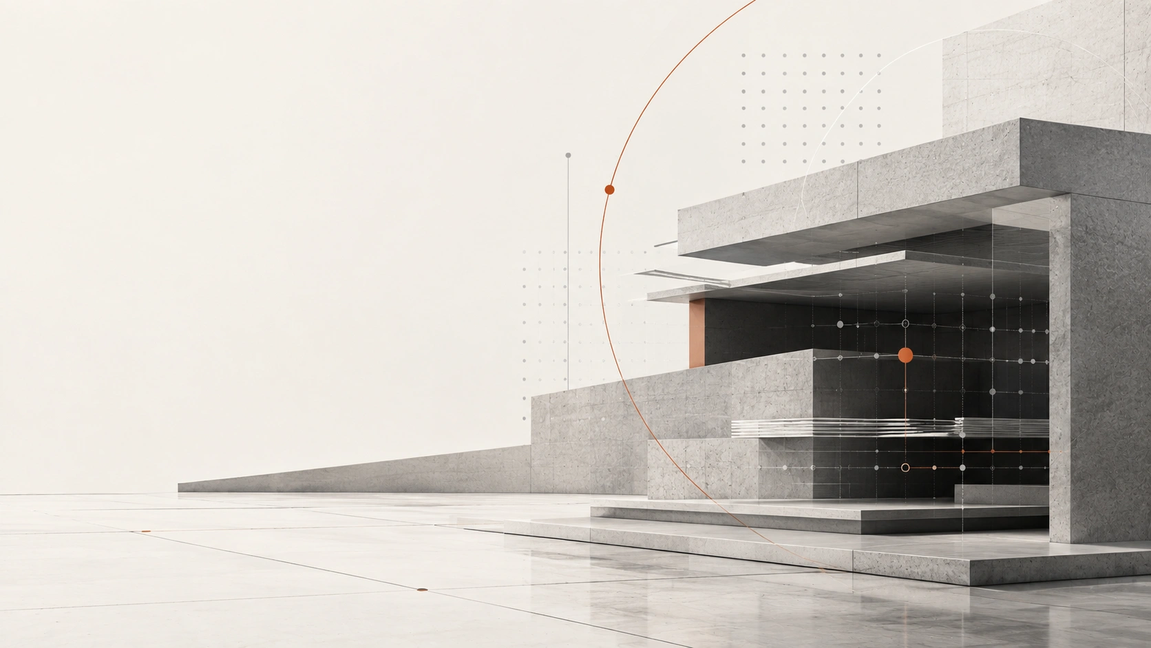 Architectural editorial visual representing a technical audit of AI readiness across 23 Indian SEO agency websites
